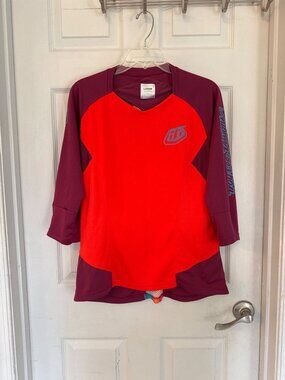 Troy Lee Designs Orange Moto Mountain Biking Jersey RUCKUS 3/4 SLEEVES Large